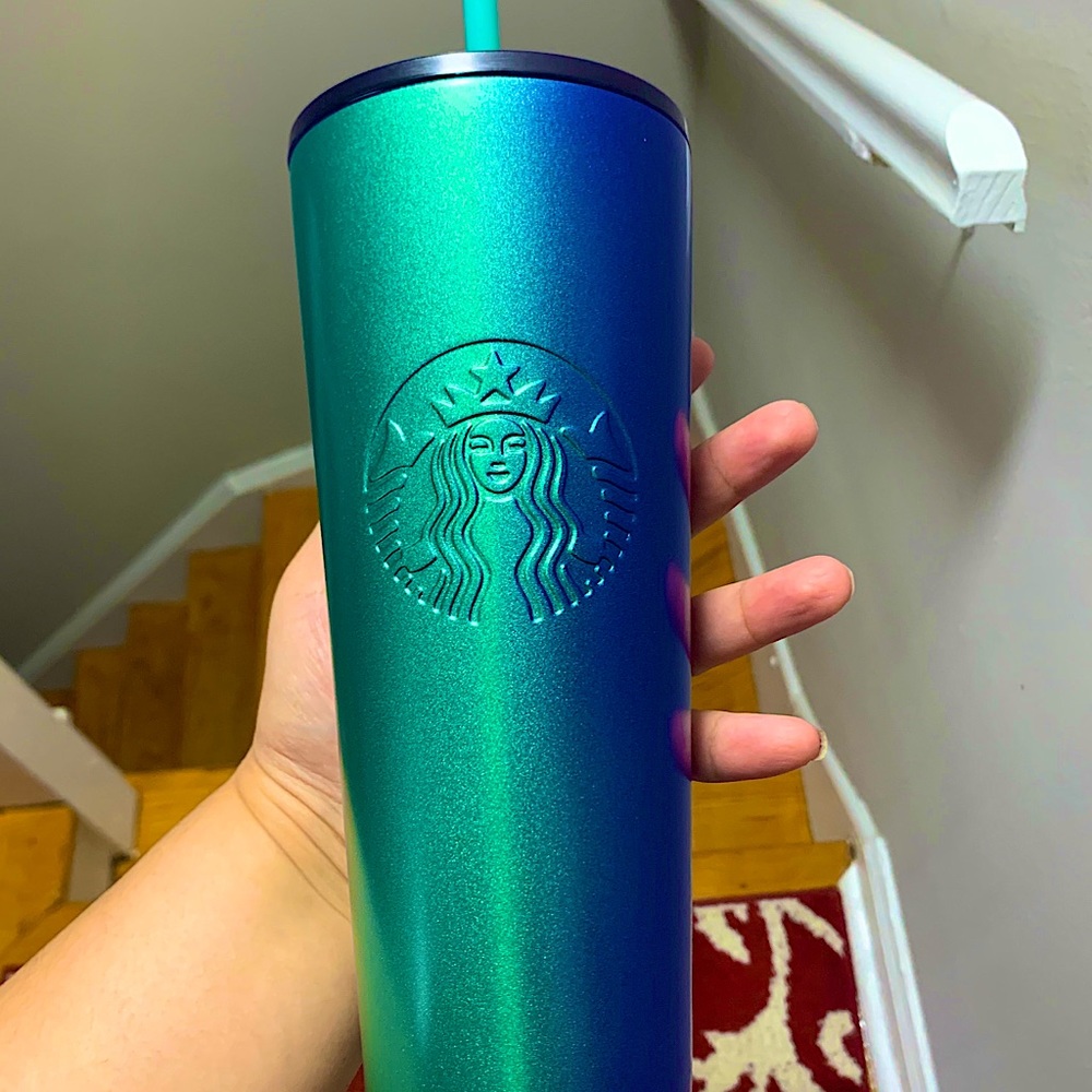Blue green summer 2020 Starbucks tumbler NWT